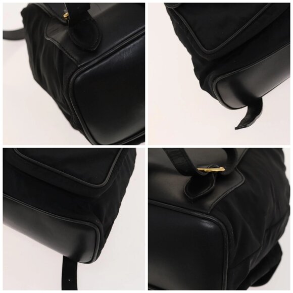 GUCCI Bamboo Backpack Leather Black Auth - Picture 16 of 16